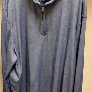 Tasso Elba Navy and Gold Supima Cotton Sweater